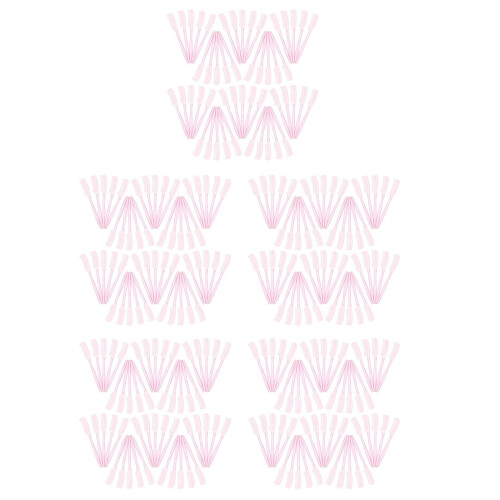 500Pcs Compact Pink Plastic Eyelash Comb Makeup Brush 2