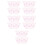 500Pcs Compact Pink Plastic Eyelash Comb Makeup Brush 4