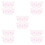 500Pcs Compact Pink Plastic Eyelash Comb Makeup Brush 5