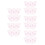 500Pcs Compact Pink Plastic Eyelash Comb Makeup Brush 7