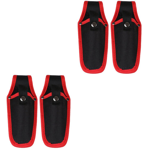 4Pièces Sacoches Noires En Toile Pour Ciseaux Sécateurs 1