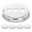 5Pcs Durable Stainless Steel Towel Bar Bracket Bases Silver Wall Mount 6