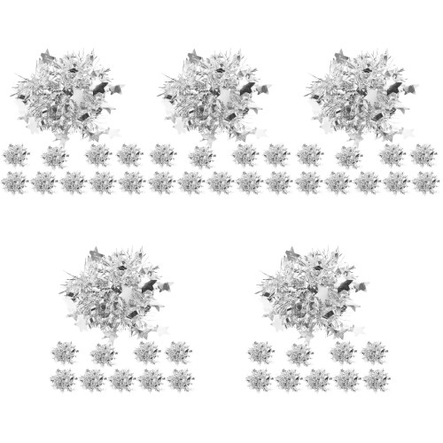 50Pièces Pompons Argentés Durable Pour Cheerleading, Équipes 1
