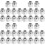 40St Carbon Printmoeren Hand Niveau Moeren Set 4