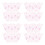 400Pcs Compact Pink Plastic Lash Comb & Eyebrow Brush Makeup Tool 3