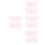 400Pcs Compact Pink Plastic Lash Comb & Eyebrow Brush Makeup Tool 6