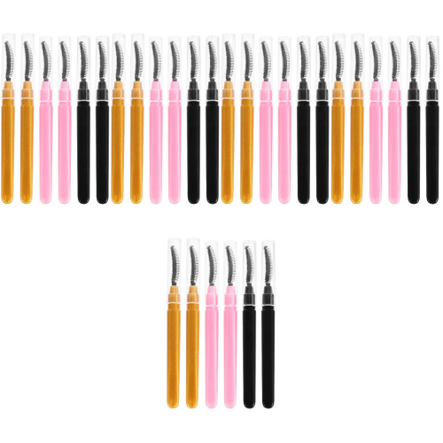 30Pcs Mascara Wands Silicone Lash Brushes with Lid Assorted Colors 2