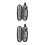 2Sets Silver Stainless Steel Picnic Tableware Set Portable Camping Kit 5