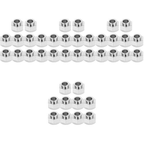 40Pcs Carbon Steel Compression Nuts Silver for 3D Printer Accessories 1