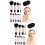 20Pcs Small Makeup Brush Set Travel Essentials Black Makeup Brush Kit 6