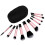 20Pcs Small Makeup Brush Set Travel Essentials Black Makeup Brush Kit 9