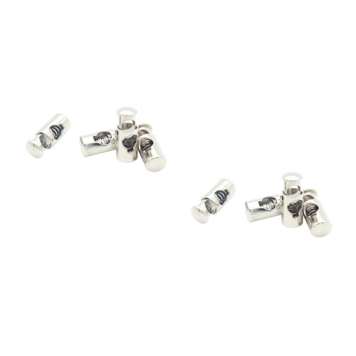 100Pcs Silver Metal Cord Locks Drawstring Toggle for Backpacks Luggage 1