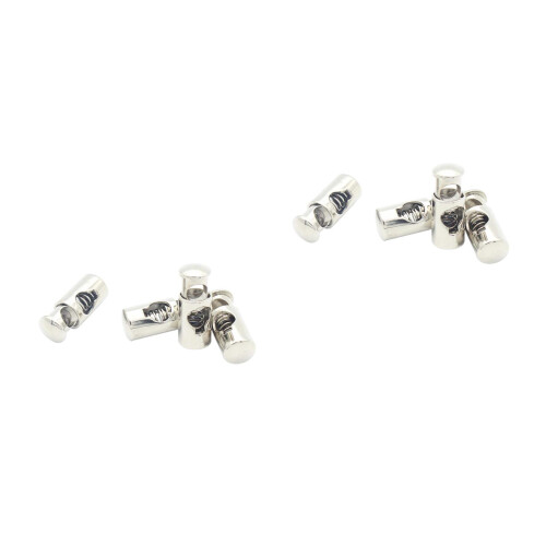 100Pcs Silver Metal Cord Locks Drawstring Toggle for Backpacks Luggage 2