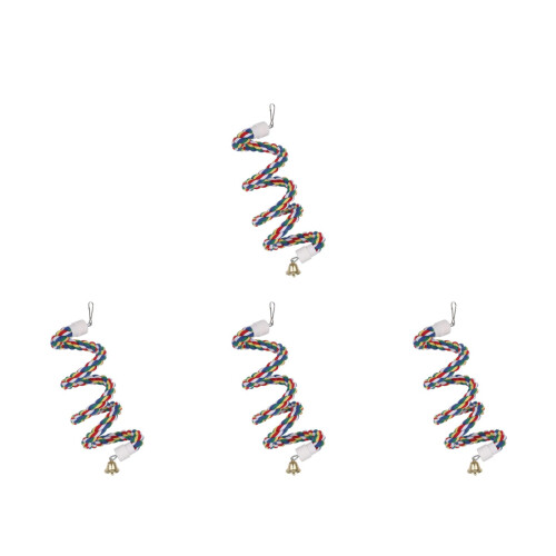 4Pcs Flexible Cotton Rope Perches for Parrot Cage Decor and Fun 1