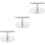3Pcs Stainless Steel Cake Presser Dumpling Skin Pressing Tool Silver 5