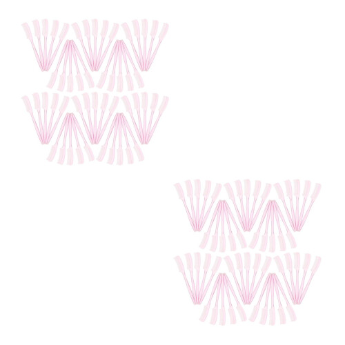 200Pcs Lightweight Pink Mini Eyelash Comb Eyebrow Lash Separator Tool 1
