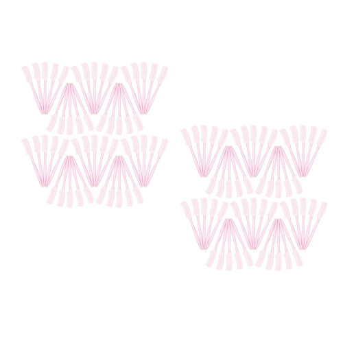 200Pcs Lightweight Pink Mini Eyelash Comb Eyebrow Lash Separator Tool 2