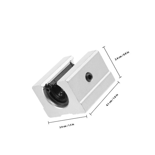 2Pcs Silver Linear Motion Bearing Blocks Aluminum Alloy Slide Blocks 1
