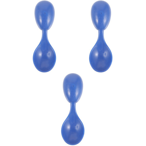 3Pcs Blue Rubber Portable Mini Spoons Soft Small Spoon for Home Use 1