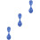 3Pcs Blue Rubber Portable Mini Spoons Soft Small Spoon for Home Use 4