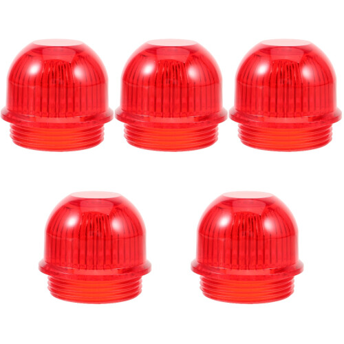 5Pcs Red Pc Warning Light Parts Easy Install Replacement Covers 1