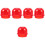 5Pcs Red Pc Warning Light Parts Easy Install Replacement Covers 3