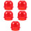 5Pcs Red Pc Warning Light Parts Easy Install Replacement Covers 6