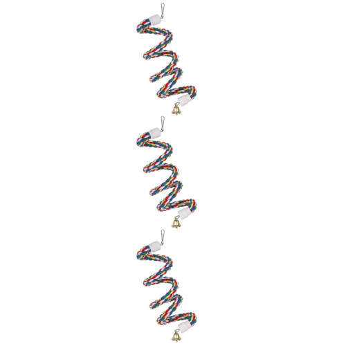 3Pcs Multi Cotton Rope Bird Stand for Parrot Climbing and Foraging 1