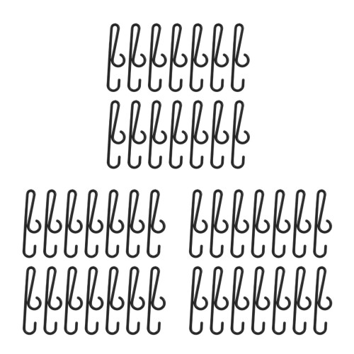 720Pcs Plastic Curved Sock Hanger Hooks Black for Shop and Laundry Use 1