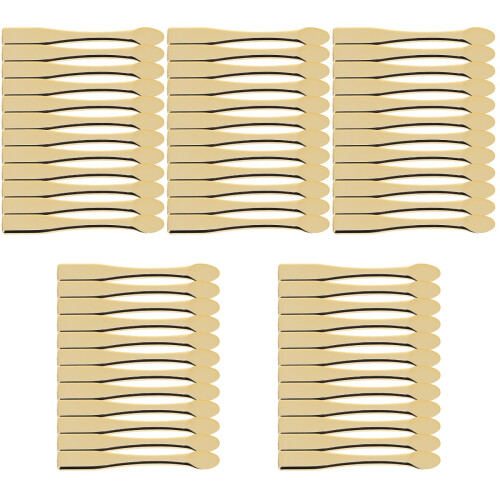 60Pcs Compact Cosmetic Spatulas Golden ABS Makeup Application Tools 1