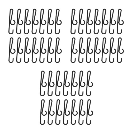 720Pcs Plastic Curved Sock Hanger Hooks Black for Shop and Laundry Use 2