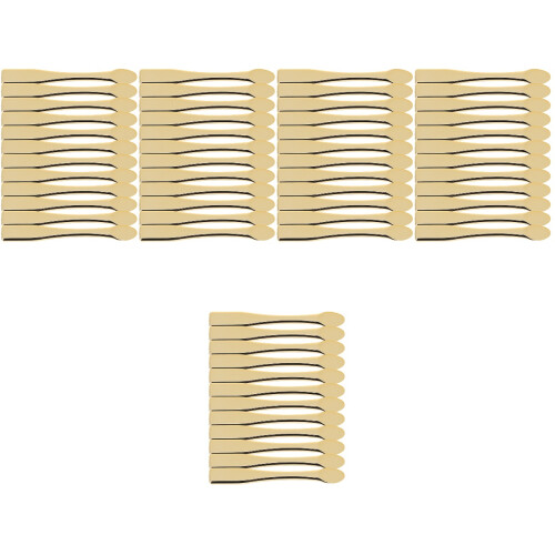 60Pcs Compact Cosmetic Spatulas Golden ABS Makeup Application Tools 2