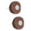 2Pcs Red Abrasive Sandpaper Wheels Durable Polishing Tool for Woodwork 6