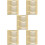 60Pcs Compact Cosmetic Spatulas Golden ABS Makeup Application Tools 7