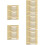 60Pcs Compact Cosmetic Spatulas Golden ABS Makeup Application Tools 9