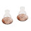 2Pcs Coffee Colored Glass Candle Covers Windproof Decorative Holders 3