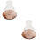 2Pcs Coffee Colored Glass Candle Covers Windproof Decorative Holders 5