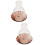 2Pcs Coffee Colored Glass Candle Covers Windproof Decorative Holders 6