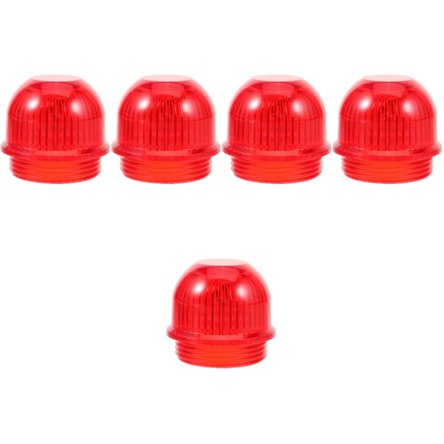 5Pcs Red Waterproof Warning Lamp Shells Durable Plastic Covers 2
