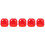 5Pcs Red Waterproof Warning Lamp Shells Durable Plastic Covers 8