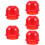 5Pcs Red Waterproof Warning Lamp Shells Durable Plastic Covers 9