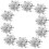 40Pcs Silver Cheerleader Pom Poms Plastic Decorative Props 11