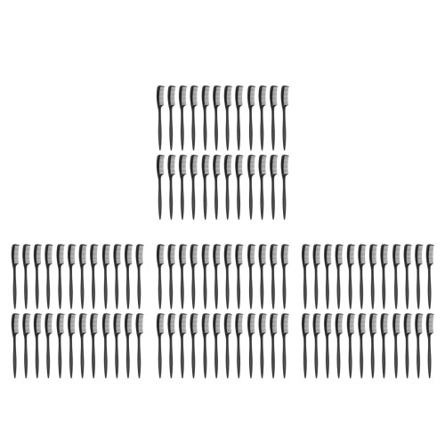 400Pcs Black Compact Plastic Eyelash Separator Tool and Eyebrow Comb 2
