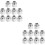 20Pcs Hexagonal Silver Hand Twist Nuts 3D Printer Parts Carbon Steel 5