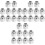 30Pcs Silver Printer Hand Twist Nuts Carbon Steel Leveling Nut Set 2