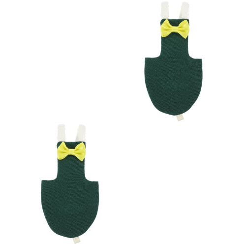 2Pcs Green Bird Diapers for Parrots Adjustable Cotton Flight Suit 1