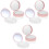 6Pcs Compact Pink Plastic Loose Powder Storage Case with Elastic Puff 2