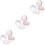 6Pcs Compact Pink Plastic Loose Powder Storage Case with Elastic Puff 4