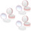 6Pcs Compact Pink Plastic Loose Powder Storage Case with Elastic Puff 5