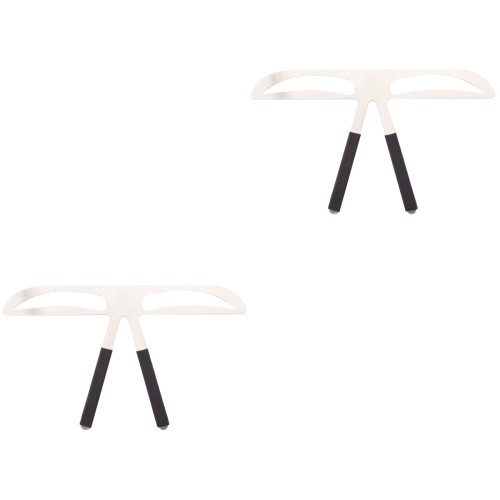 2Pcs Eyebrow Drawing Tool Brow Stencils Kit Beige for Quick Makeup Use 1